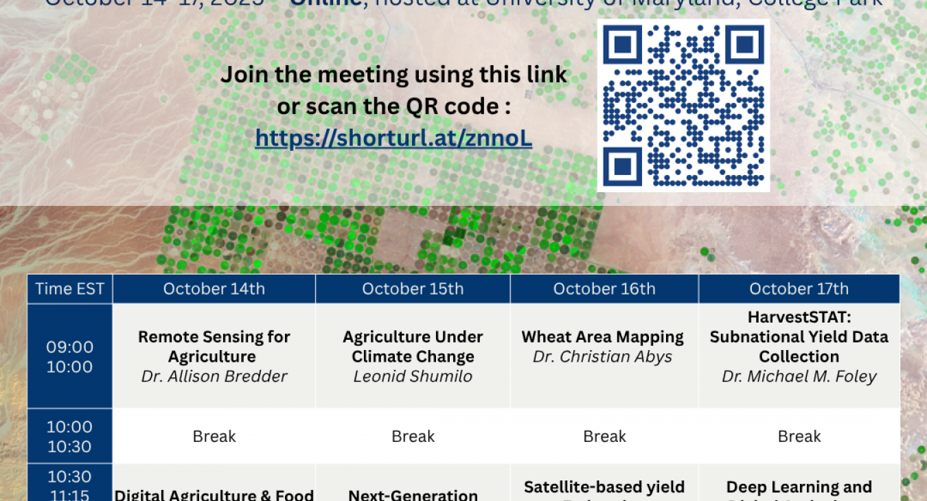 SEEDS Seminar Series – Applied Remote Sensing for Agriculture